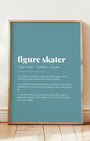 Definition Poster of Figure Skater on Sea Glass background