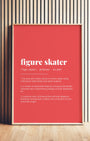 Definition Poster of Figure Skater on Strawberry background