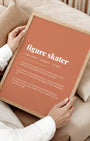 Definition Poster of Figure Skater on Terracotta background