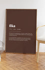 Definition Poster of Fika on Espresso background