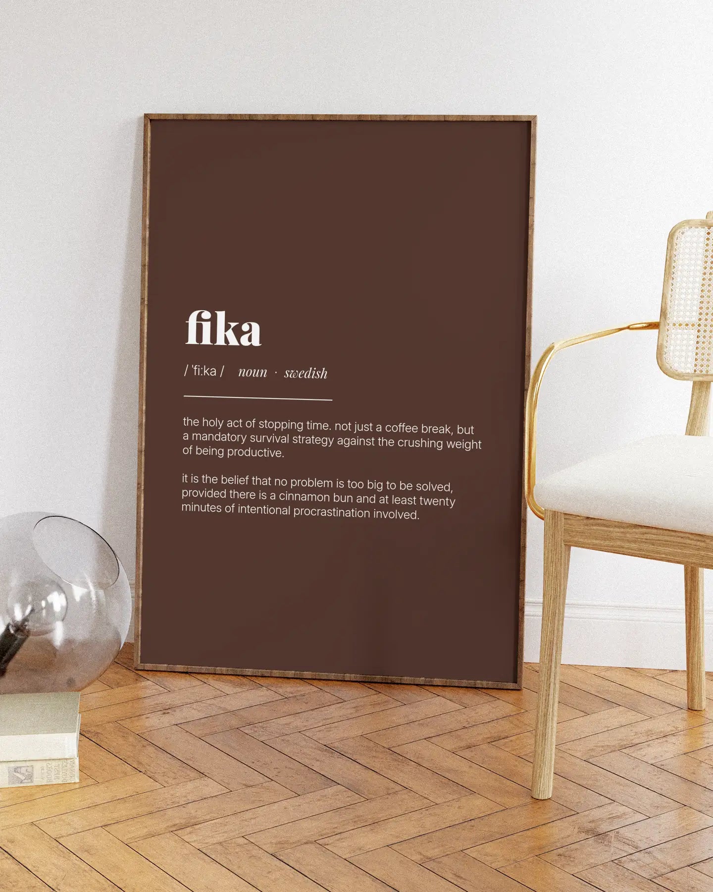 Definition Poster of Fika on Espresso background