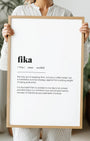 Definition Poster of Fika on Gallery White background