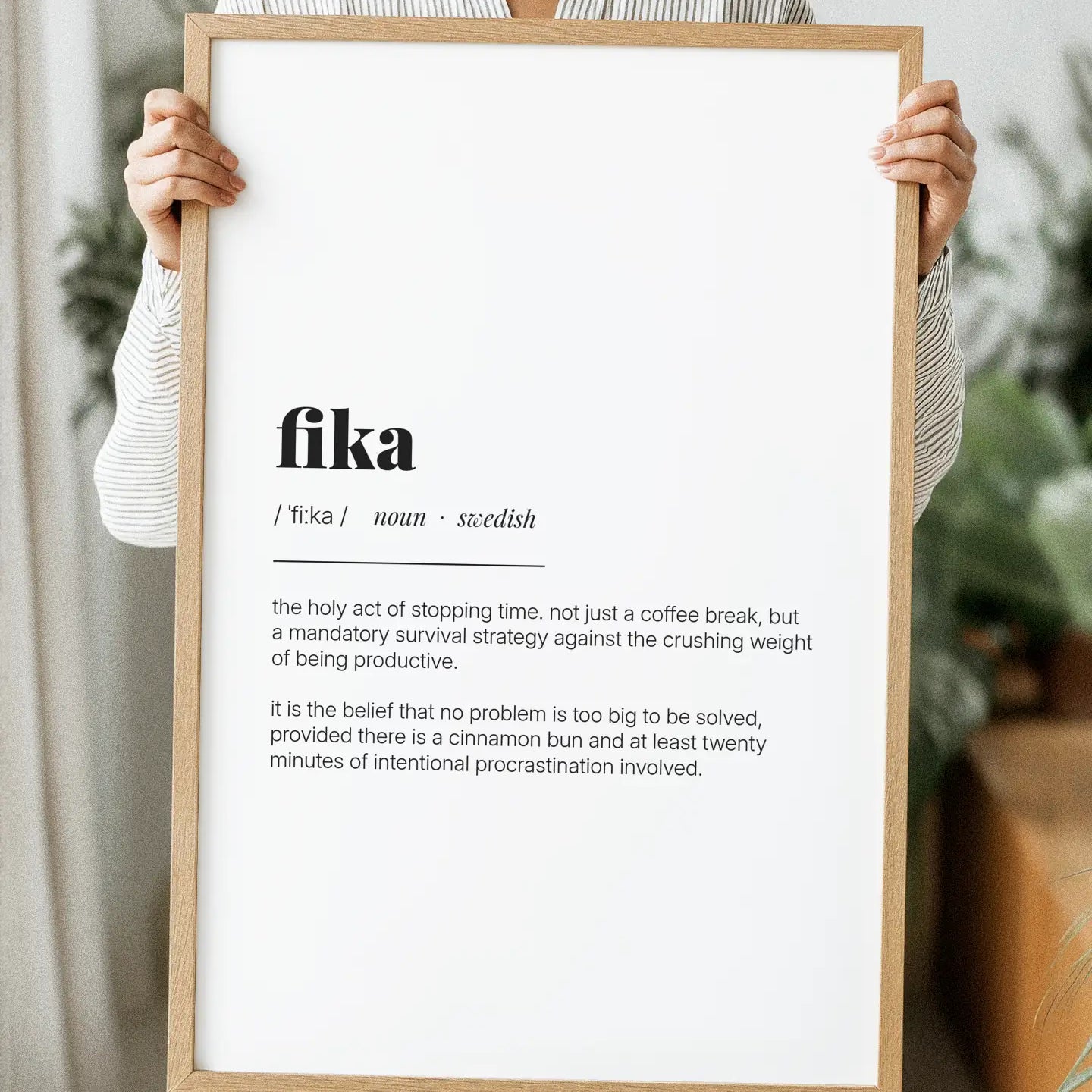 Definition Poster of Fika on Gallery White background