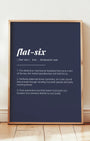 Definition Poster of Flat-Six on Deep Navy background