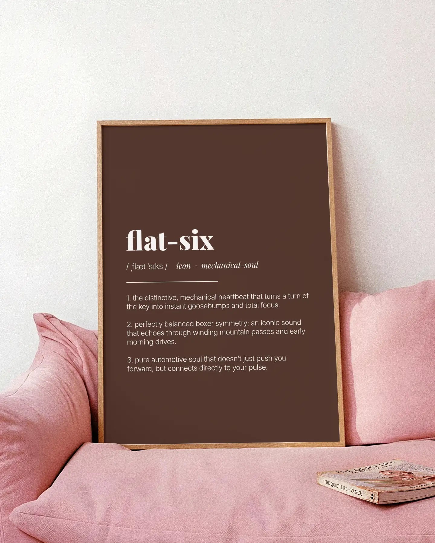 Definition Poster of Flat-Six on Espresso background
