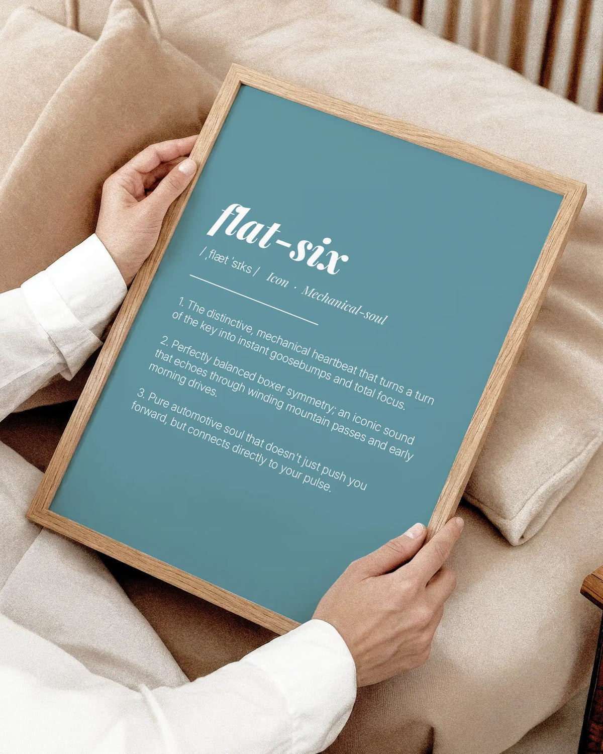 Definition Poster of Flat-Six on Sea Glass background