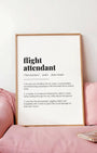 Definition Poster of Flight<br />Attendant on Gallery White background