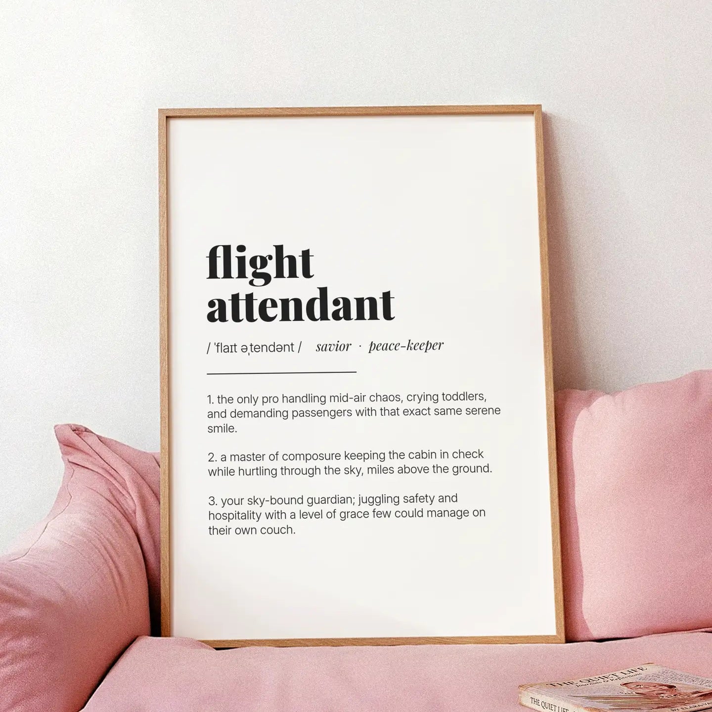 Definition Poster of Flight<br />Attendant on Gallery White background