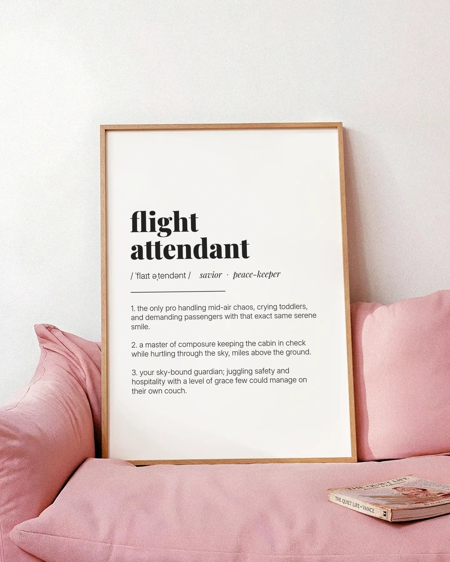 Definition Poster of Flight<br />Attendant on Gallery White background