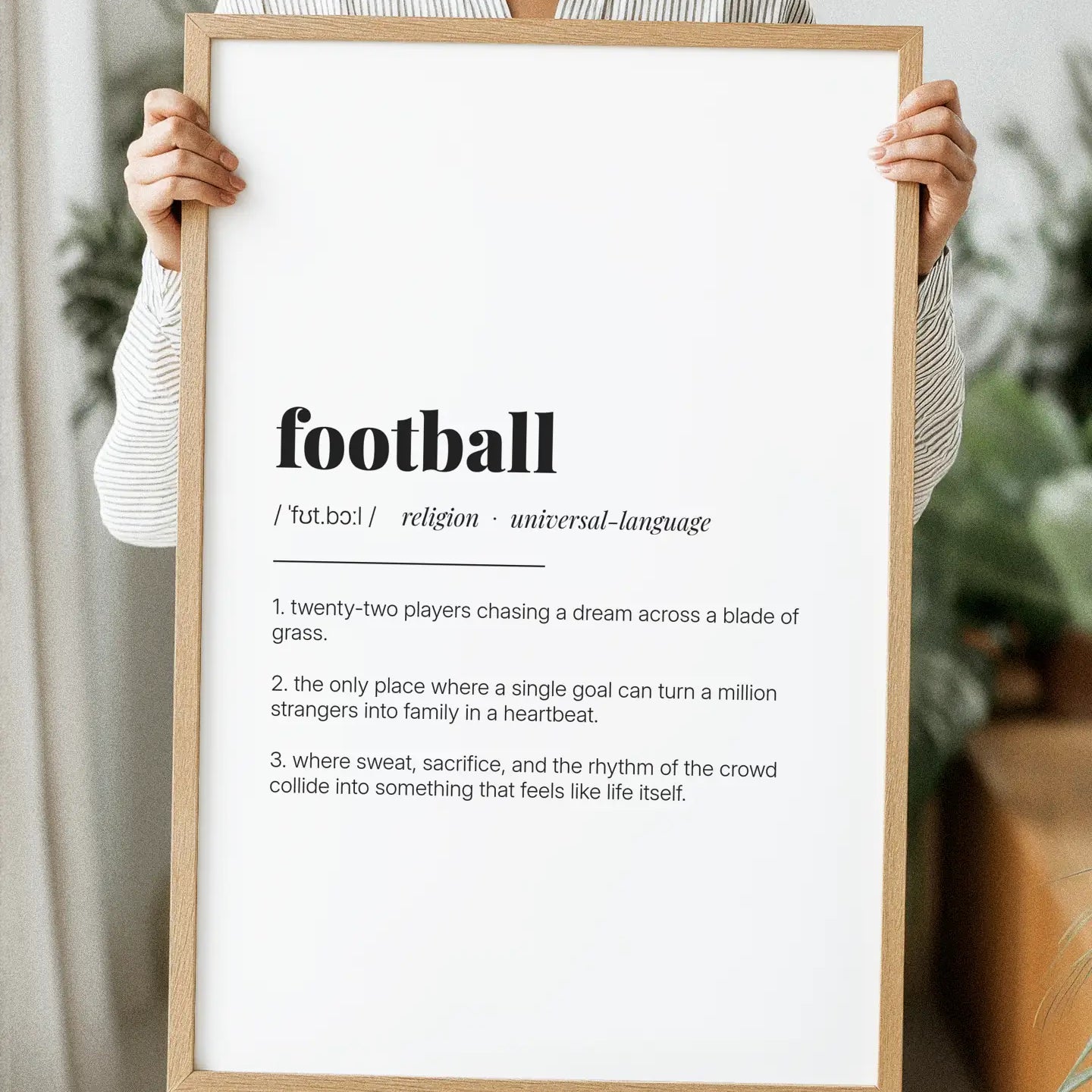 Definition Poster of Football on Gallery White background