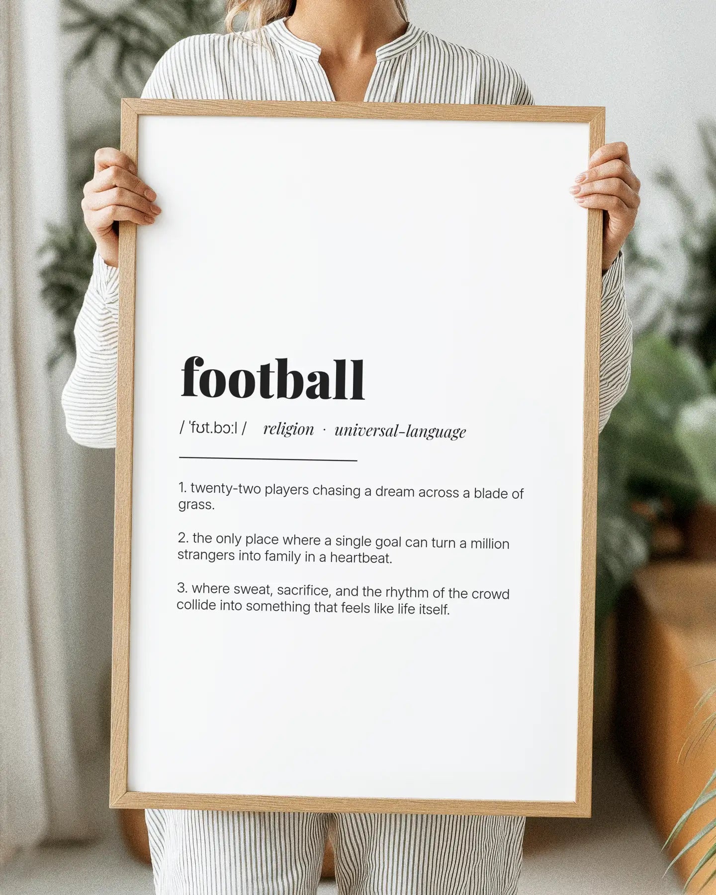 Definition Poster of Football on Gallery White background