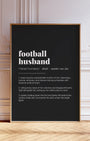 Definition Poster of Football<br />Husband on Midnight Ink background