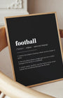 Definition Poster of Football on Midnight Ink background