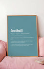 Definition Poster of Football on Sea Glass background