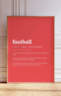 Definition Poster of Football on Strawberry background