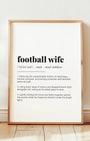 Definition Poster of Football Wife on Gallery White background