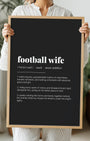 Definition Poster of Football Wife on Midnight Ink background