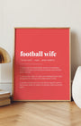 Definition Poster of Football Wife on Strawberry background