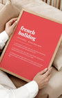 Definition Poster of French<br />Bulldog on Strawberry background