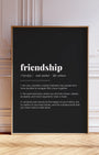 Definition Poster of Friendship on Midnight Ink background