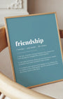 Definition Poster of Friendship on Sea Glass background