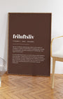 Definition Poster of Friluftsliv on Espresso background