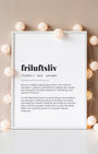 Definition Poster of Friluftsliv on Gallery White background