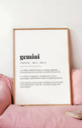 Definition Poster of Gemini on Gallery White background