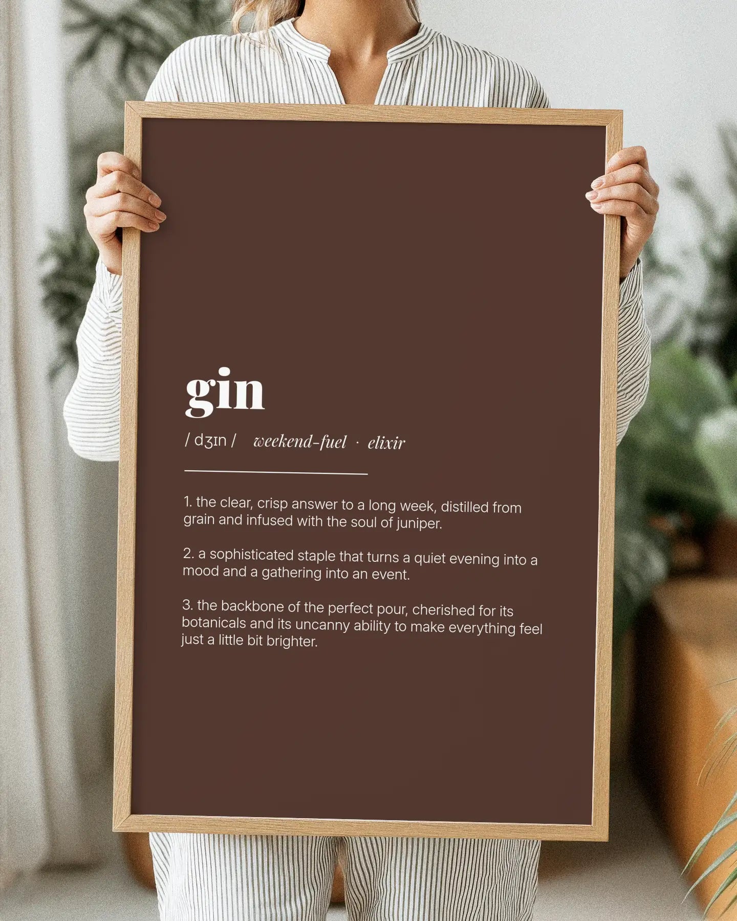 Definition Poster of Gin on Espresso background