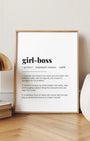 Definition Poster of Girl-Boss on Gallery White background