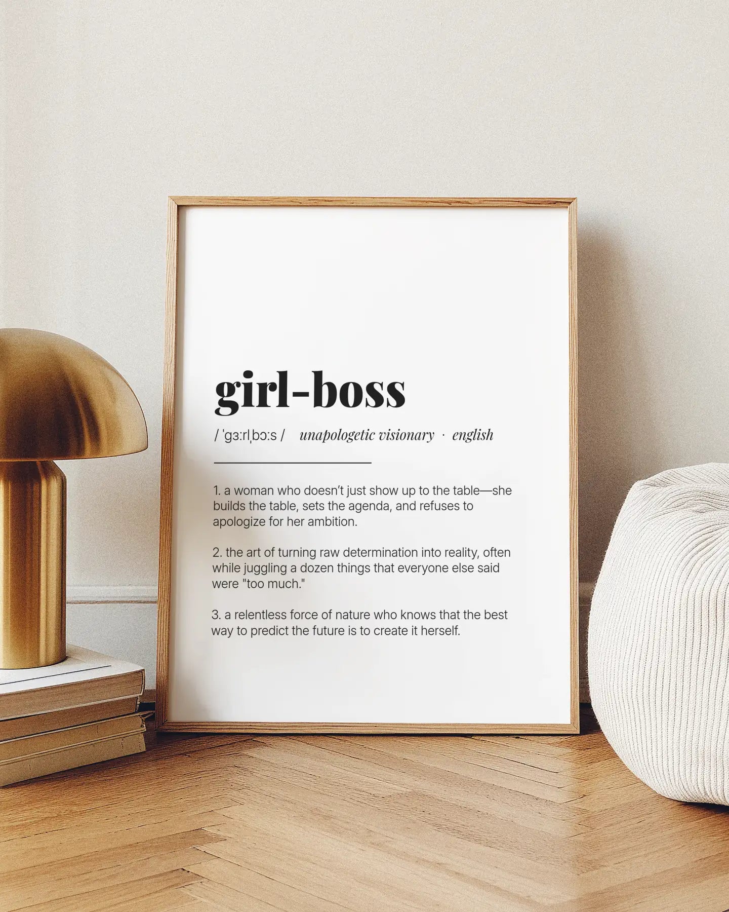 Definition Poster of Girl-Boss on Gallery White background
