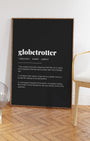 Definition Poster of Globetrotter on Midnight Ink background