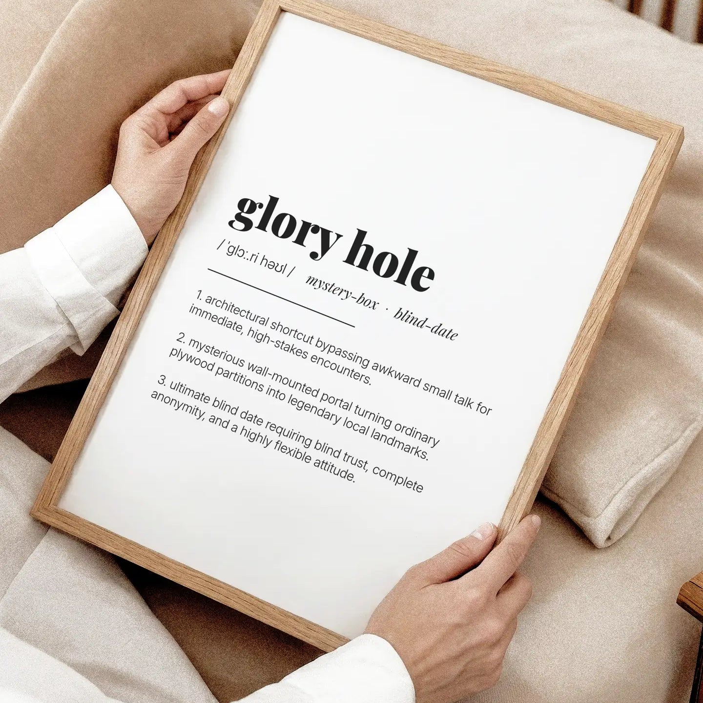 Definition Poster of Glory Hole on Gallery White background