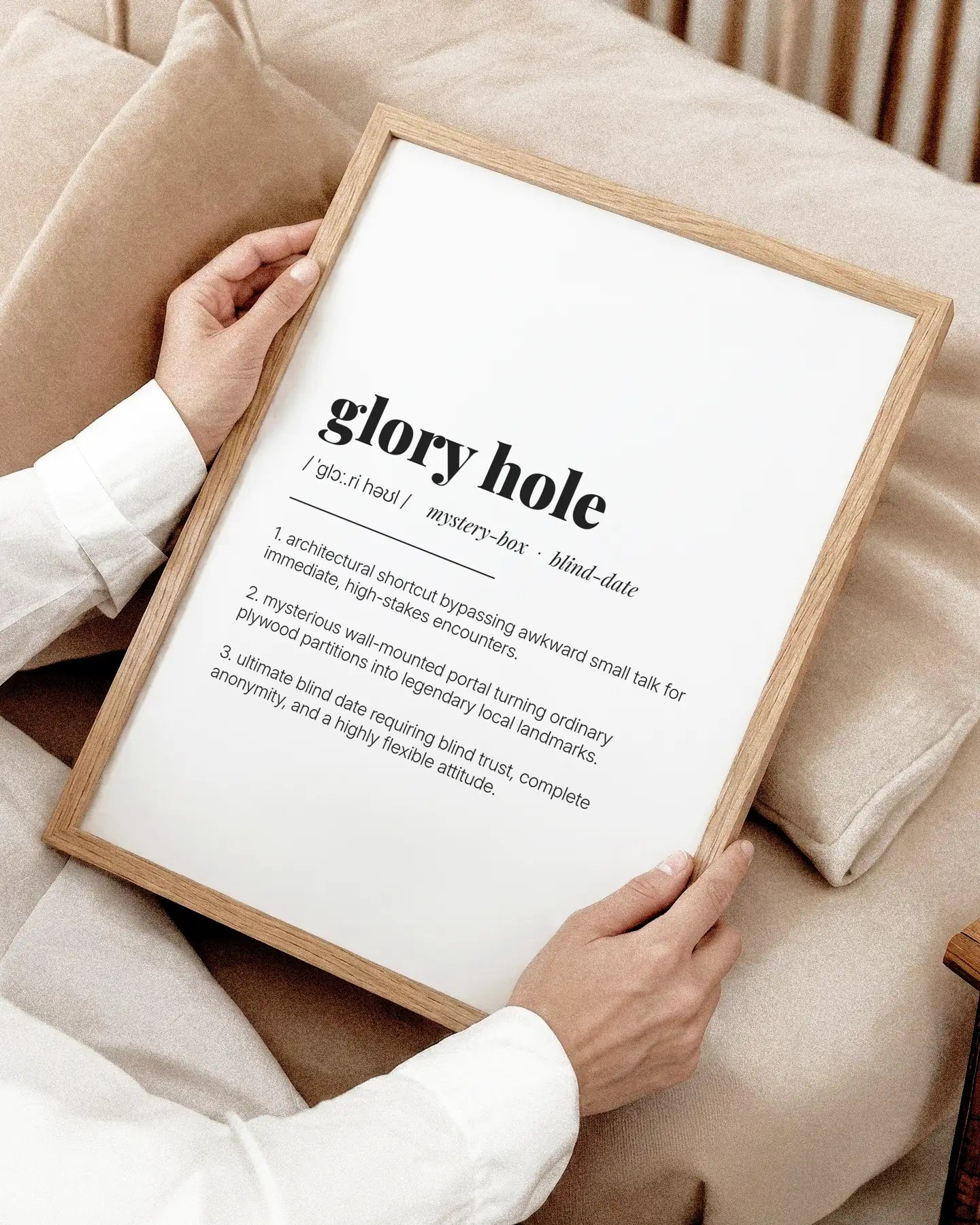 Definition Poster of Glory Hole on Gallery White background