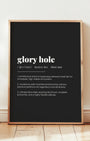 Definition Poster of Glory Hole on Midnight Ink background