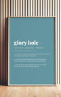 Definition Poster of Glory Hole on Sea Glass background