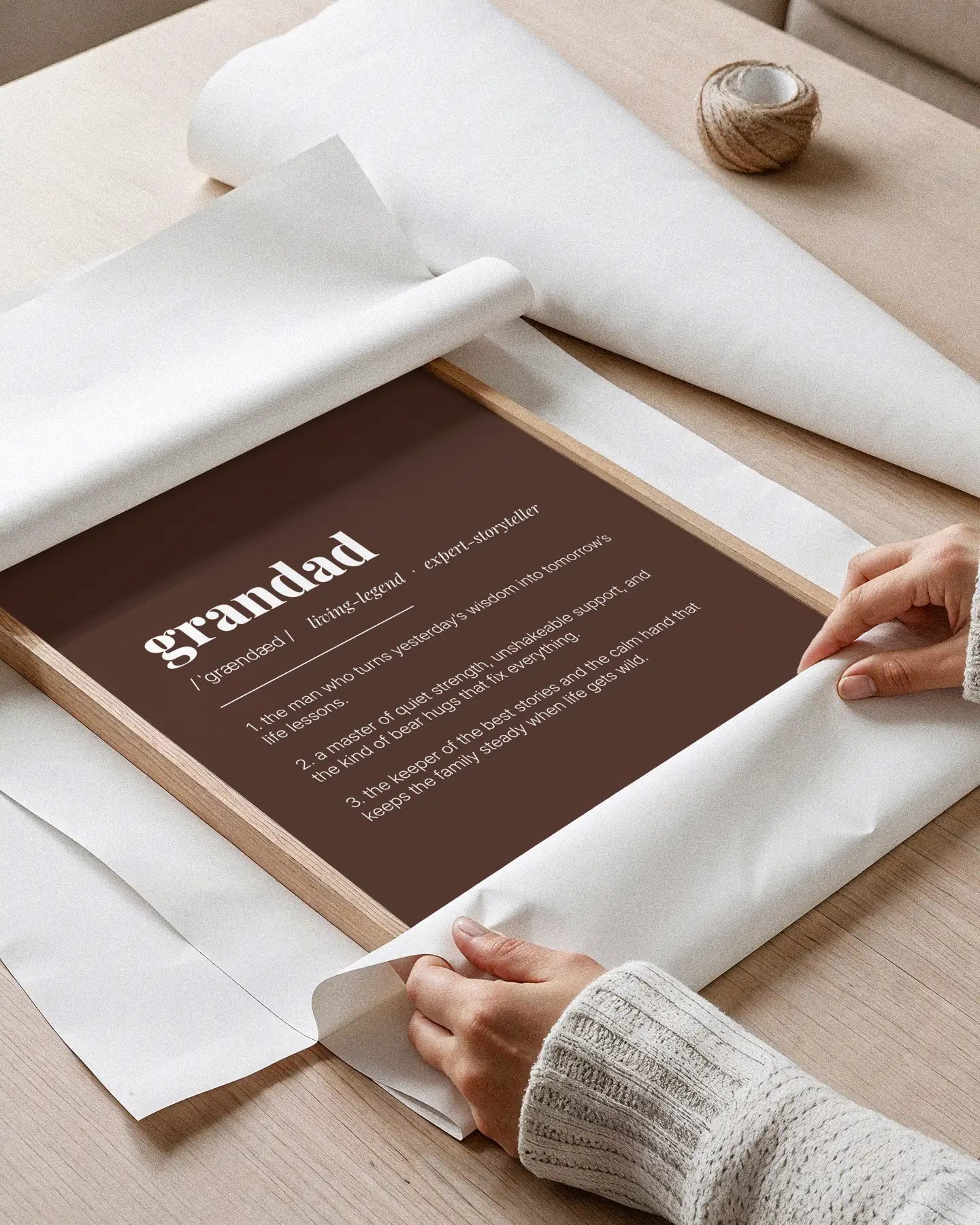 Definition Poster of Grandad on Espresso background