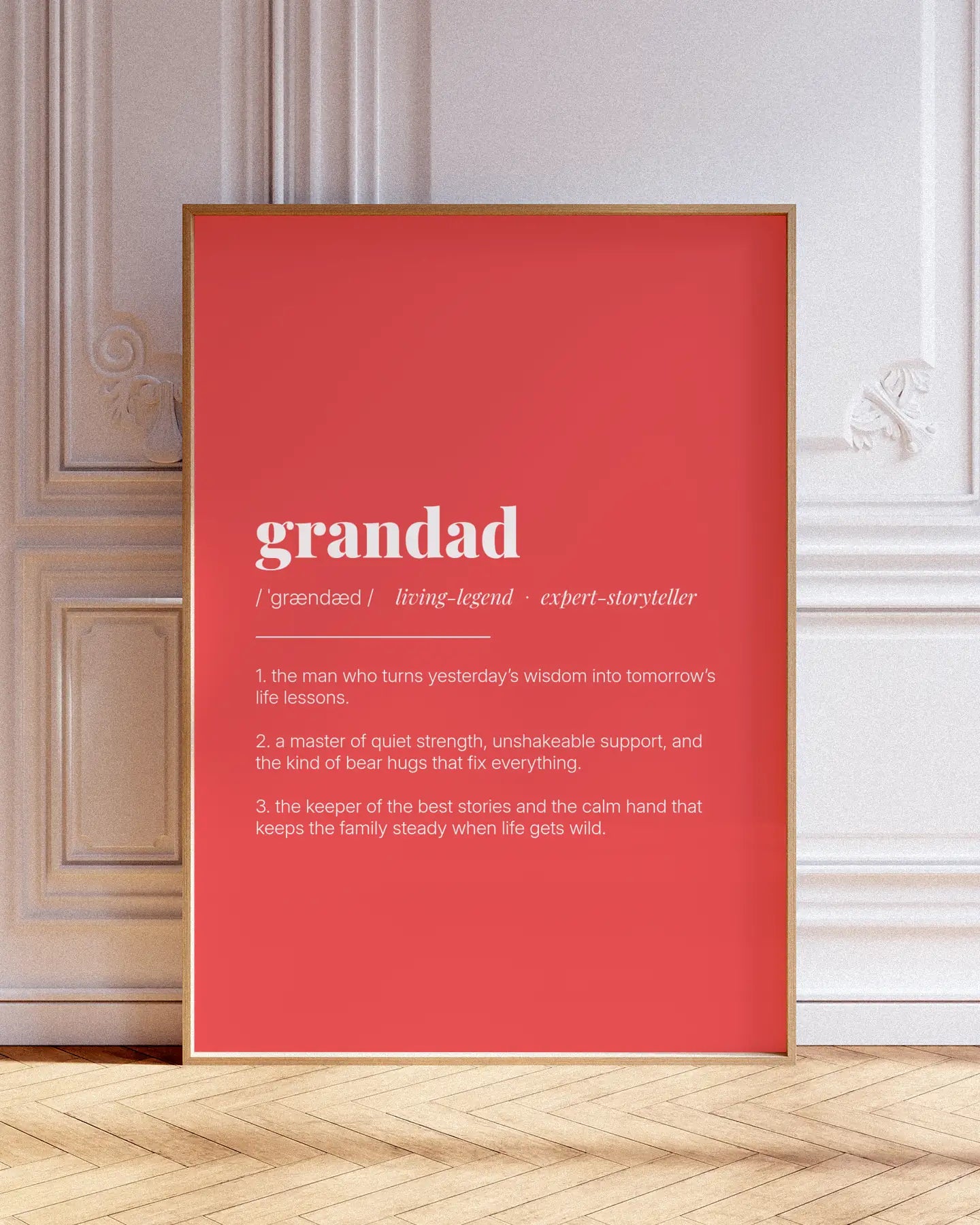 Definition Poster of Grandad on Strawberry background