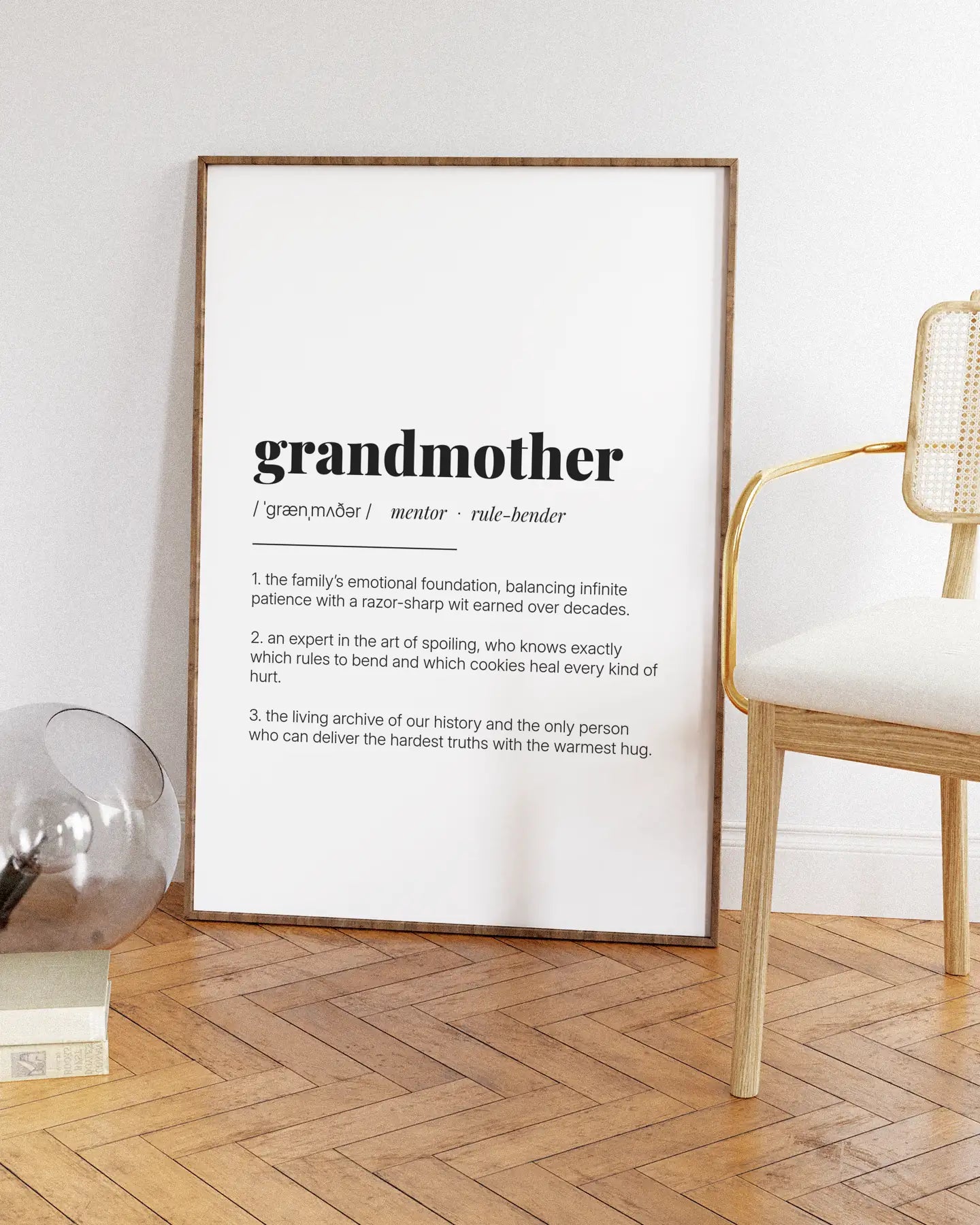 Definition Poster of Grandmother on Gallery White background