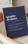 Definition Poster of Graphic<br />Designer on Deep Navy background