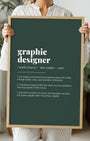 Definition Poster of Graphic<br />Designer on Emerald background