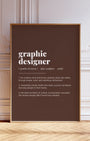 Definition Poster of Graphic<br />Designer on Espresso background