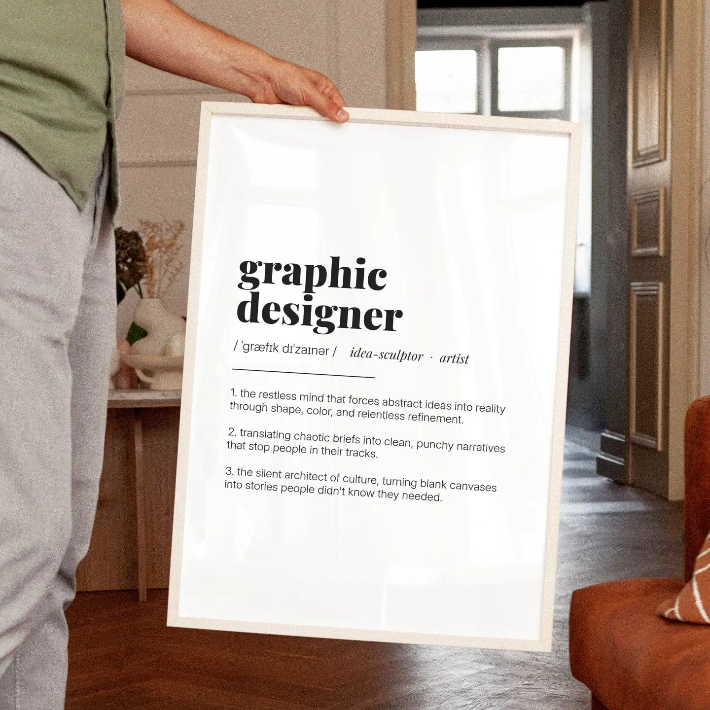 Definition Poster of Graphic<br />Designer on Gallery White background