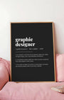 Definition Poster of Graphic<br />Designer on Midnight Ink background