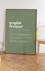 Definition Poster of Graphic<br />Designer on Sage Green background