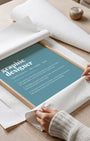 Definition Poster of Graphic<br />Designer on Sea Glass background