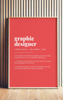 Definition Poster of Graphic<br />Designer on Strawberry background