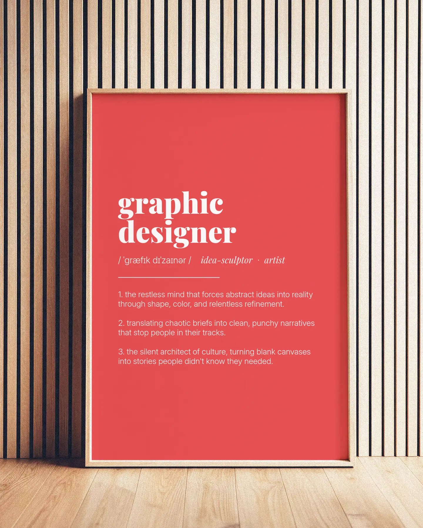Definition Poster of Graphic<br />Designer on Strawberry background