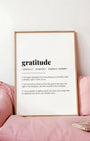 Definition Poster of Gratitude on Gallery White background