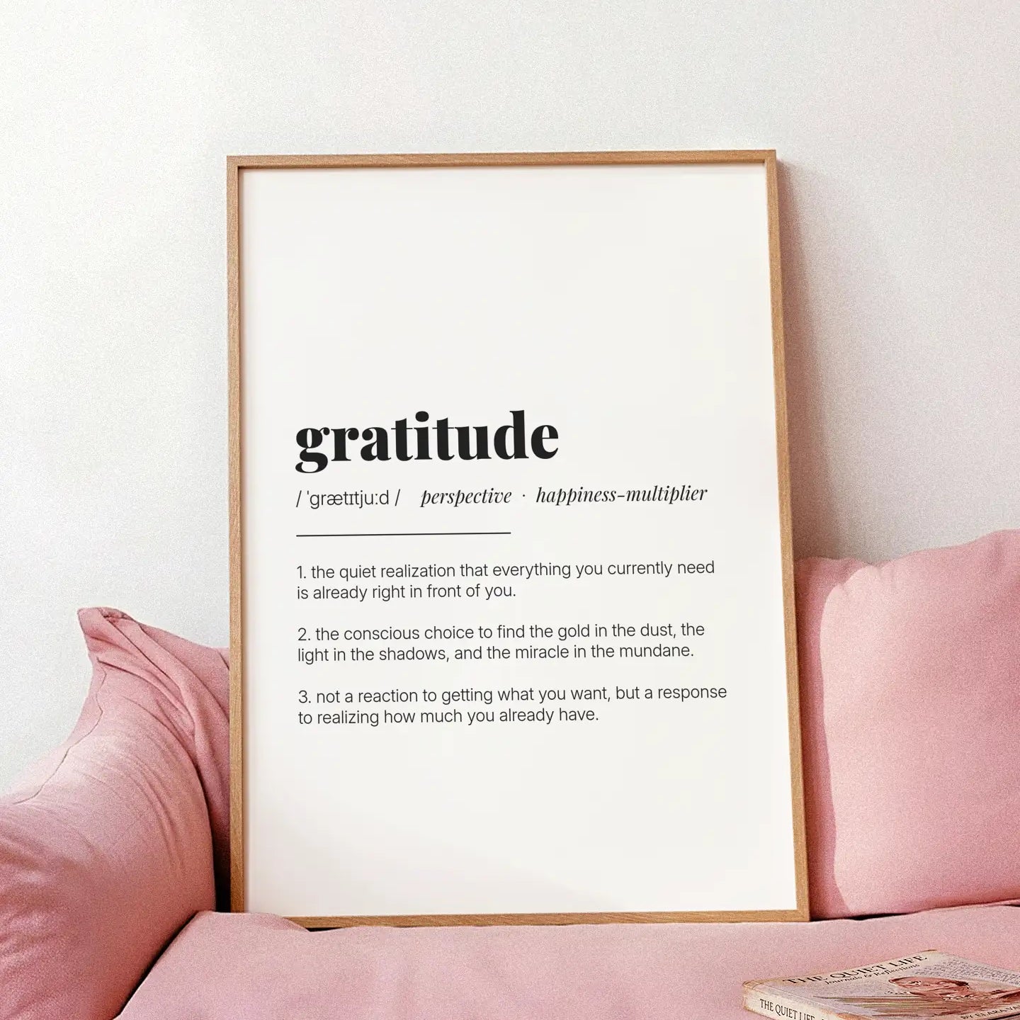 Definition Poster of Gratitude on Gallery White background